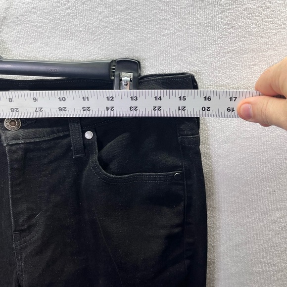 Levi’s 505 Straight Leg Black Denim Jeans Womens 6 Stretch Work Waitress 2545 - Picture 6 of 11